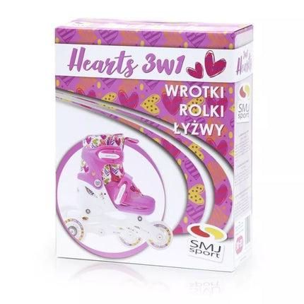 Roller skates-rollers-skates adjustable Smj sport Combo Hearts 3in1 Led Jr HS-TNK-000011510