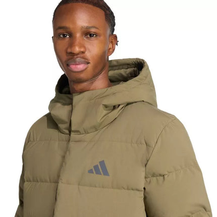 Vyriškas adidas Helionic Climawarm striukė su gobtuvu, alyvuogių JX0580