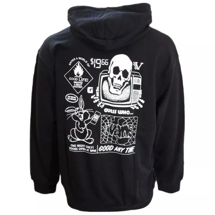 Vans Juodas Crazy Eddy 66 Laisvo Kirpimo Megztinis su Gobtuvu - VN000JE7BLK