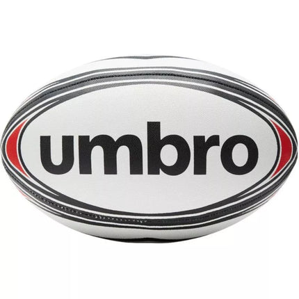 UMBRO 26762U Regbio kamuolys, 5 dydžio, baltas/raudonas/juodas