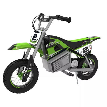 RAZOR SX350 Elektrinis bekelės motociklas - žalias