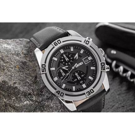 Men's Watch Skmei 9156SIBK + BOX