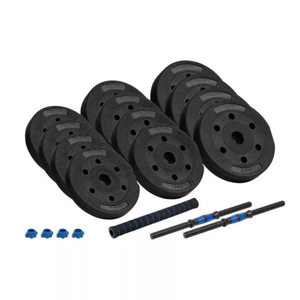 Bituminiai reguliuojami hanteliai su jungtimi 2x10kg REBEL ACTIVE
