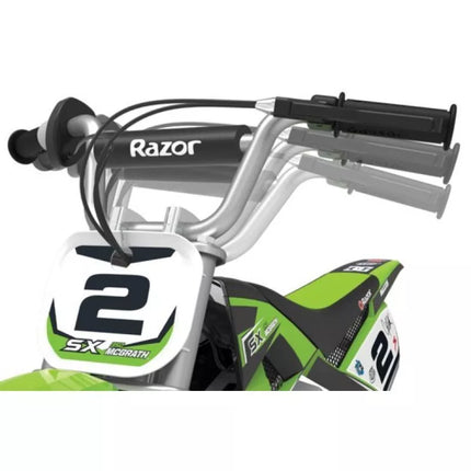 RAZOR SX350 Elektrinis bekelės motociklas - žalias