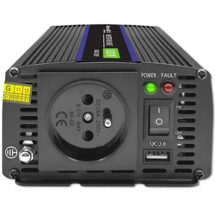 QOLTEC VOLTAGE CONVERTER MONOLITH 1200 MS WAVE | 12V TO 230V | 600/1200W | USB