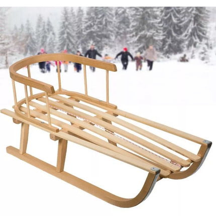 NINA WOODEN SLEDGE WITH BACKREST