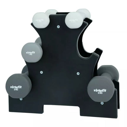 VIRTUFIT NEOPRENE DUMBBELL SET - BAR BELL SET - WITH HANDLE
