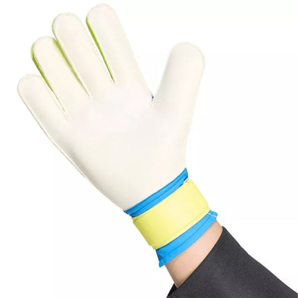 adidas Predator Training Goalkeeper Gloves White, Yellow, and Blue KA7786