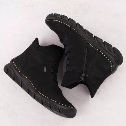 Women's insulated black ankle boots Rieker 55069-00