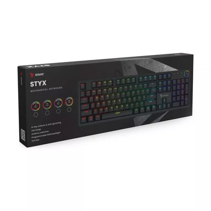 SAVIO MECHANINĖ KLAVIATŪRA STYX OUTEMU RED HOT SWAP RGB
