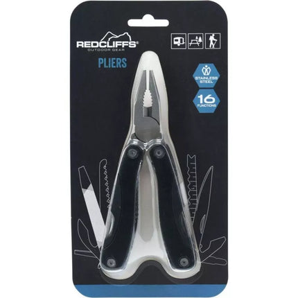 SURVIVAL TOURIST KIT 16-in-1 COMBINATION PLIERS BLACK