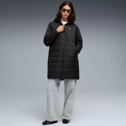 Puma ESS moteriška kimšta parka su gobtuvu, juoda 685232 01