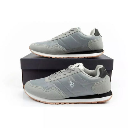 US Polo Assn sports shoes sneakers men's fashionable comfortable gray