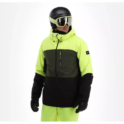 O'neill Men's Winter Sports Jacket Carbonite Snowboard Skis 10K Green Black