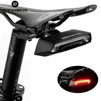 Rockbros LKWD-R1 Galinis dviračio žibintas su lazeriu ir nuotolinio valdymo pulteliu + Micro USB laidas - USB-A - Juodas