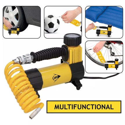 DUNLOP KELIONINIS KOMPRESORIAUS SIURBLYS 12V DC 100psi