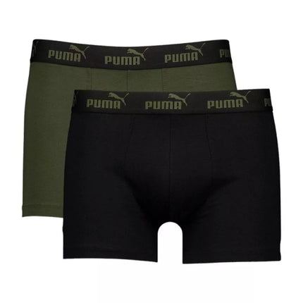 Puma Vyriški bokseriai, 2 vnt. pakuotė, chaki ir juodi, patogūs, medvilniniai