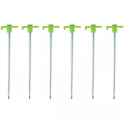 Palapinės kuoliukai 19cm, 6 vnt. rinkinys, metalas/plastikas, aktyviam stovyklavimui