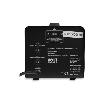 VOLT Transformer VOLT POLSKA 230V/110V 1000VA
