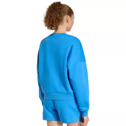 adidas Essentials Feelcozy moteriškas džemperis su mažu logotipu, mėlynas KC5280