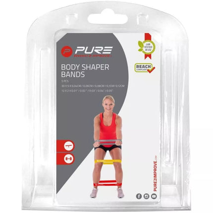Rinkinys 5 vnt. mini juostų fitnesui ir crossfitui PURE 2 IMPROVE