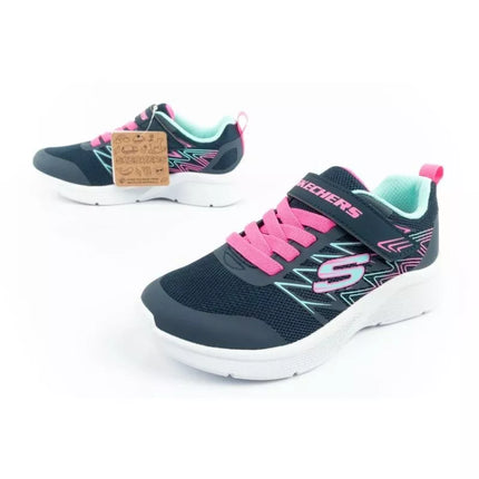 Skechers Microspec lengvi vaikiški sportiniai bateliai mergaitėms
