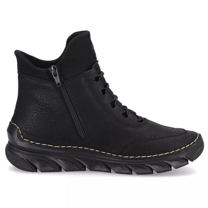 Women's insulated black ankle boots Rieker 55069-00