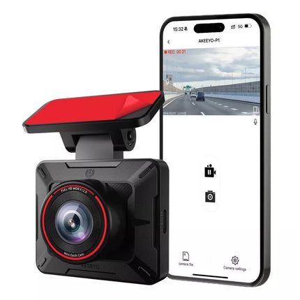 AKEEYO P1 automobilinis vaizdo registratorius FullHD 30fps - juodas
