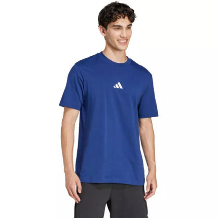 Vyriški Adidas Essentials marškinėliai su mažu logotipu, mėlyni JF1093
