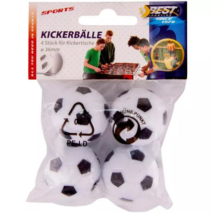 Rinkinys futbolo kamuoliukų, skersmuo 36mm, 4 vnt.