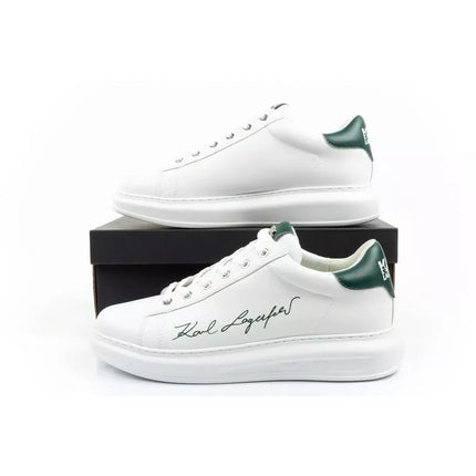 Karl Lagerfeld men's shoes sneakers Kapri natural leather white