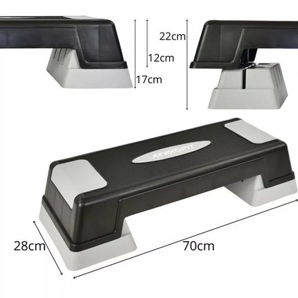 AEROBIC STEP 70X28CM 3-STEP ADJUSTMENT ENERO FIT