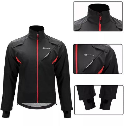 Rockbros YPW021 Vėjo nepraleidžianti dviračių sportinė striukė Dydis XL - Juoda