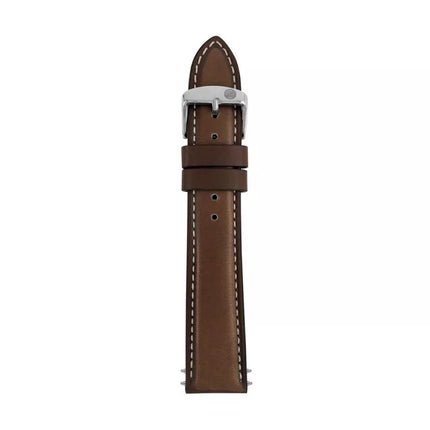 Zeppelin dark brown leather strap, 20 mm