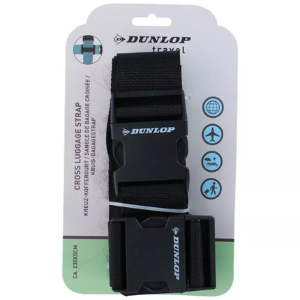 UNIVERSAL LUGGAGE SECURITY BELT 230x5CM SET OF 2 DUNLOP BLACK