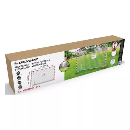 Football goal with net 300x200x110 cm Allround Dunlop - 0666
