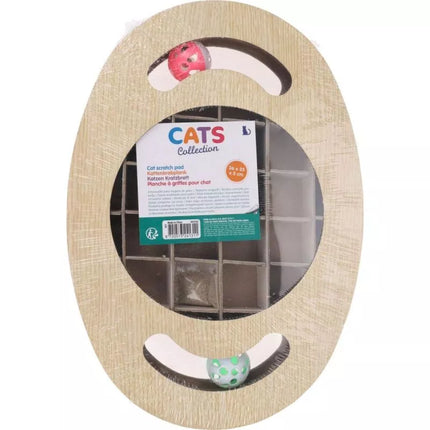 DRASKYKLĖS KATĖMS, INTERAKTYVUS ŽAISLAS, KARTONINIAI MEDINIAI KAMUOLIUKAI, 2 VNT., 36X25X5CM