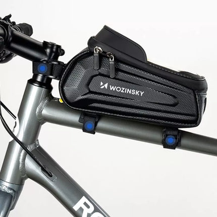 Wozinsky dviračio tašytė ant rėmo, šarvuota, su kišene telefonui, 1.7 l - juoda