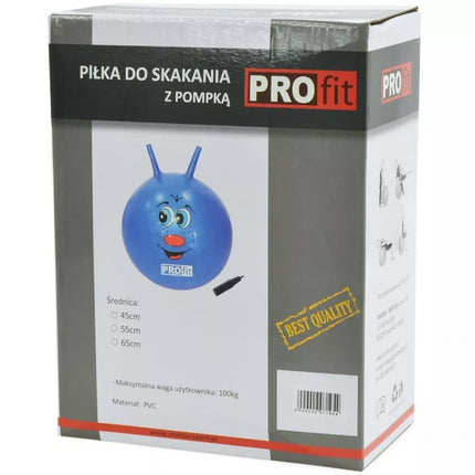 Šokinėjantis kamuolys „Profit DK 2103“, 55 cm, mėlynas