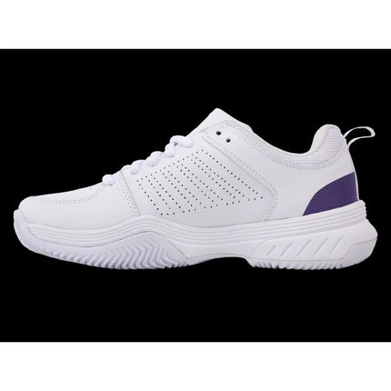 K-Swiss COURT EXPRESS 2 balti/violetinės miglos/neoninės levandos spalvos laisvalaikio bateliai (94428-151-M)