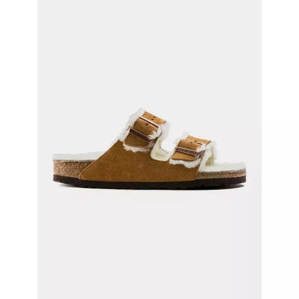 Šlepetės Birkenstock Arizona Shearling Mink W 1001135