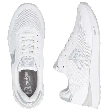 Women's sports shoes mesh comfortable soft white Rieker W2404-82