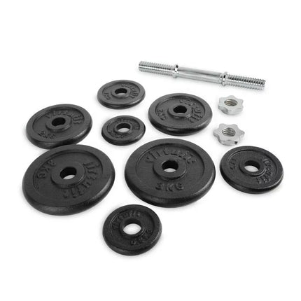 VIRTUFIT REGULIUOJAMŲ PRO HANTELIŲ RINKINYS - ŠTANGOS RINKINYS - KETAUS - 1 X 15 KG