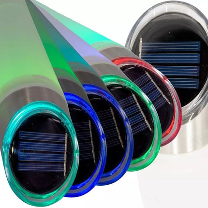 SOLAR LAMP PATHWAY 4LED 2 COLORS 32.5CM