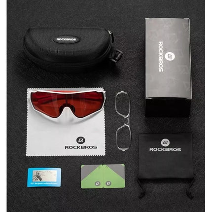 Rockbros sports glasses with photochromic black and red
