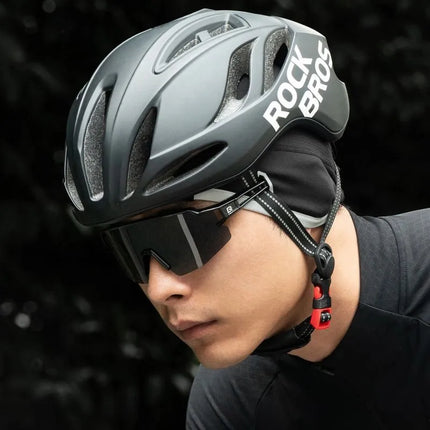 Žieminė vėjui atspari dviratininko kepuraitė Rockbros M016, dydis 54-61 cm - juoda