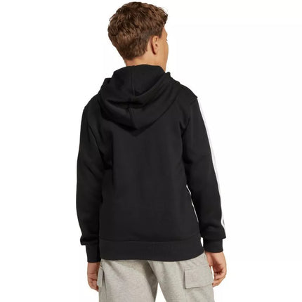 adidas Essentials Full-Zip Kids' Sweatshirt Black and White JD6494