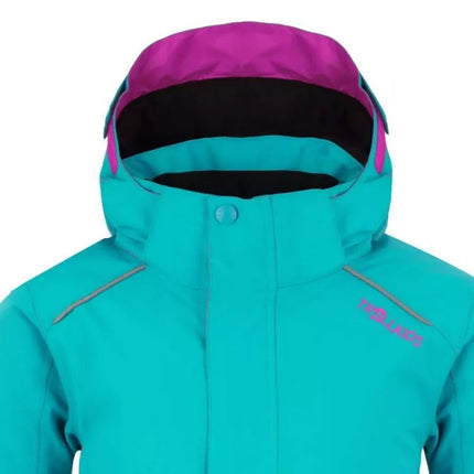Trollkids Kids Holmenkollen Snow Jacket Pro with Hood, Turquoise (913-125)