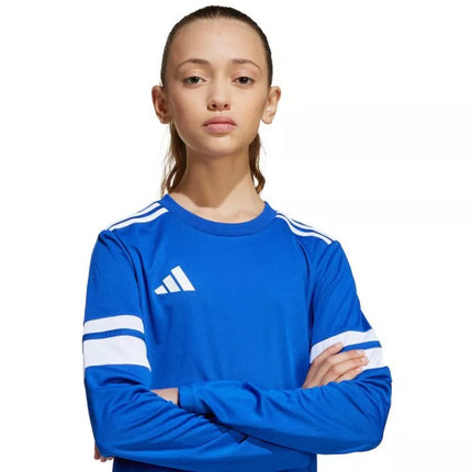 adidas Squadra 25 vaikiški marškinėliai ilgomis rankovėmis, mėlyni JJ0046