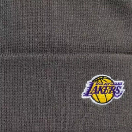 New Era NBA LA Los Angeles Lakers Mini Logo Dark Grey Cuff Knit Beanie - 60691118